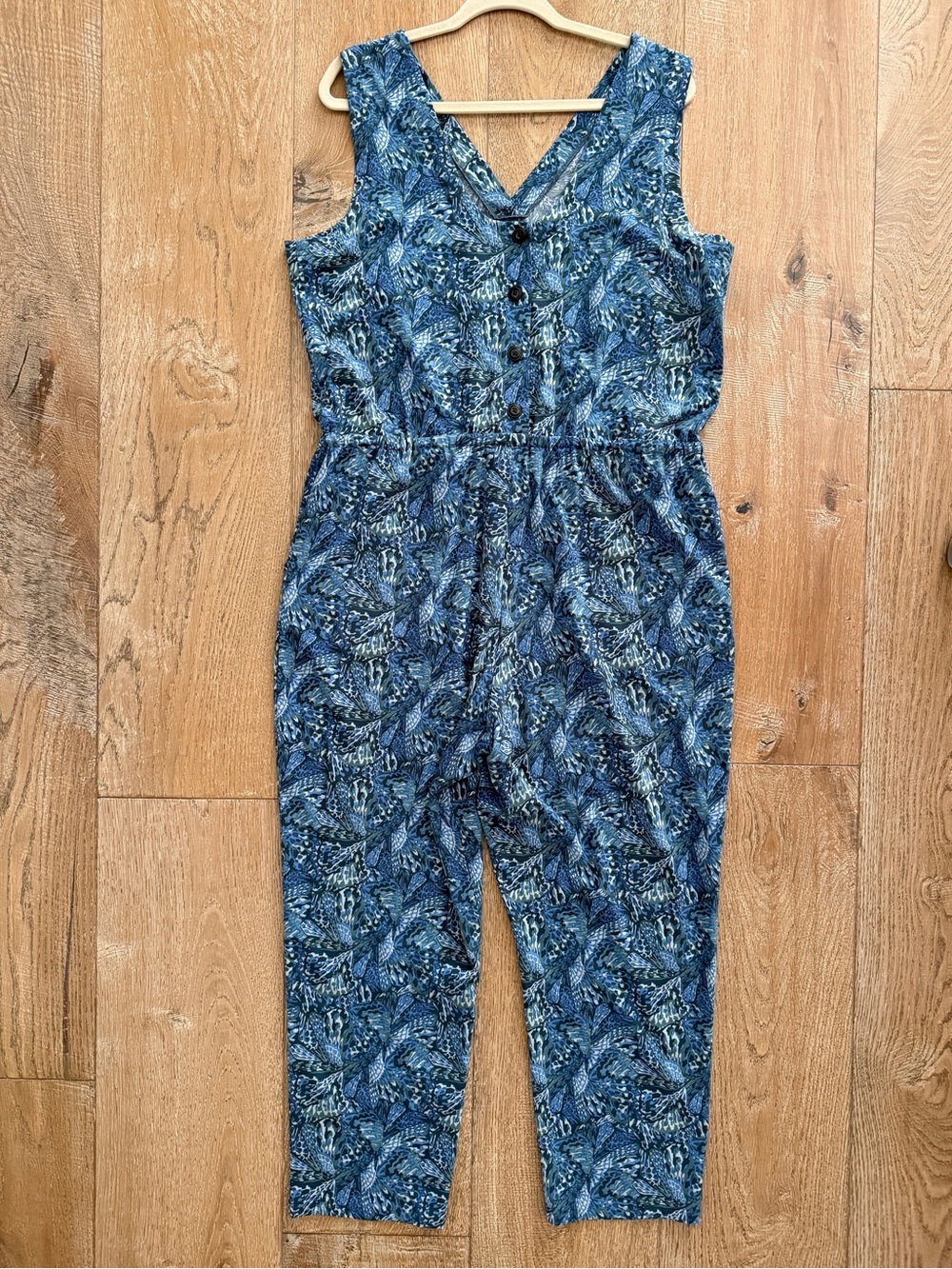 TITLE NINE Crusher Jumpsuit, XL, Blue Multi - Picture 2 of 3
